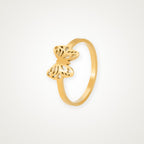 Anillo Mariposa de alas caladas dorado
