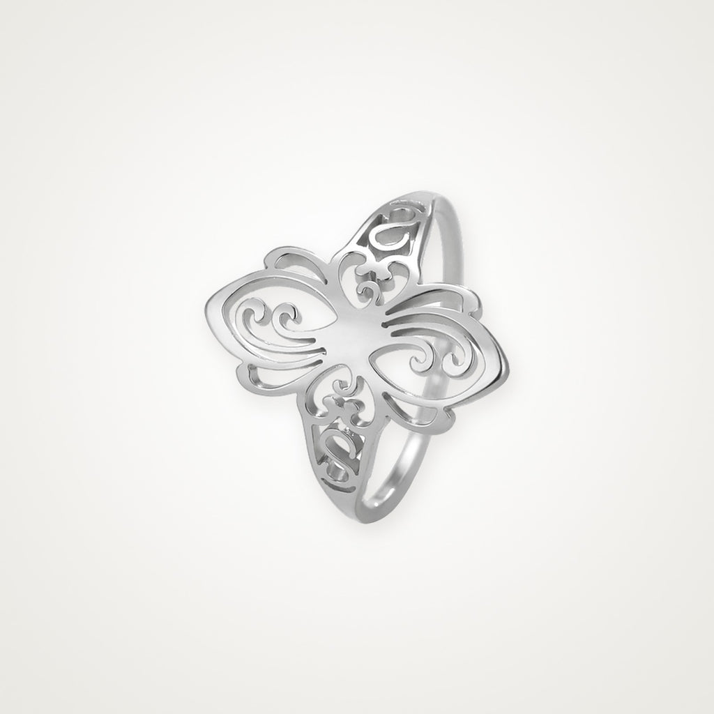 Anillo Mariposa de filigrana plateado