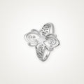 Anillo Mariposa de filigrana plateado