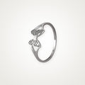 Anillo Mariposa de perfil plateado
