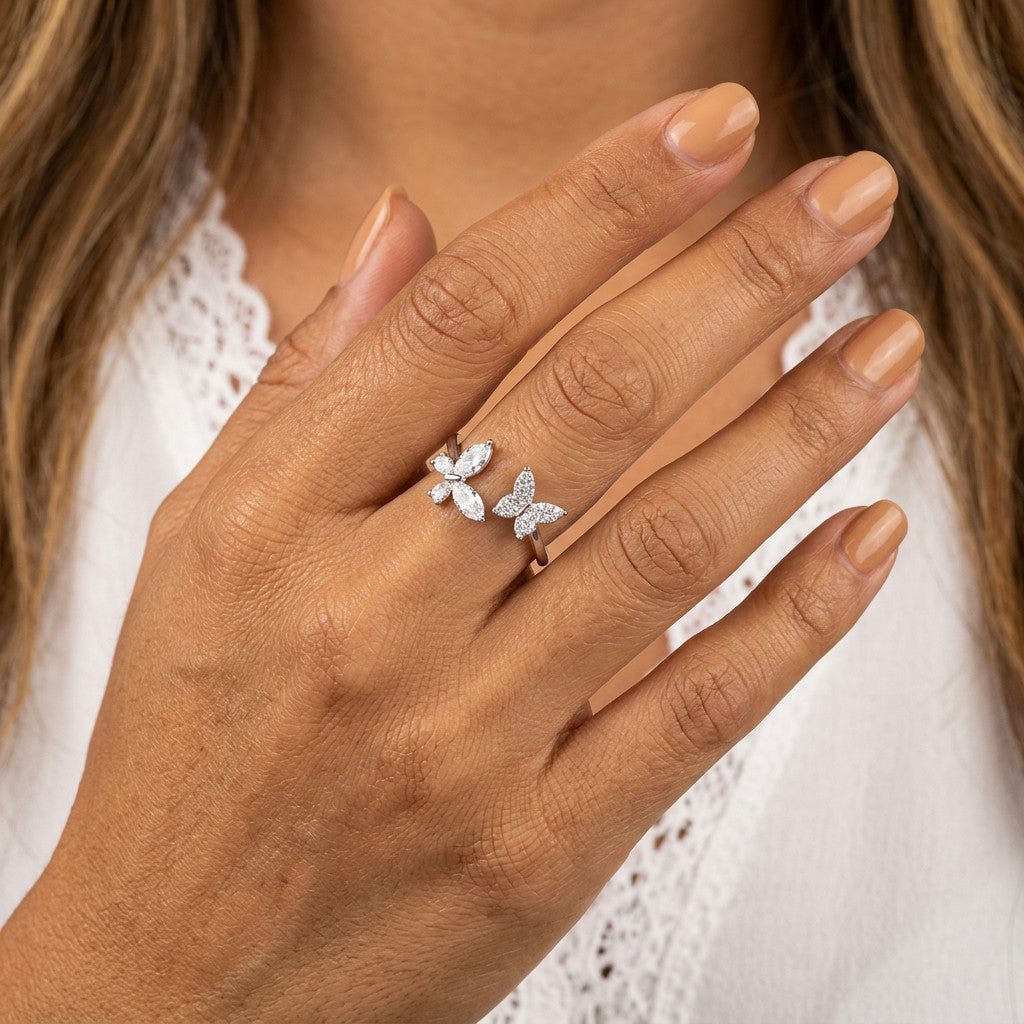 Anillo Mariposa de Zirconias