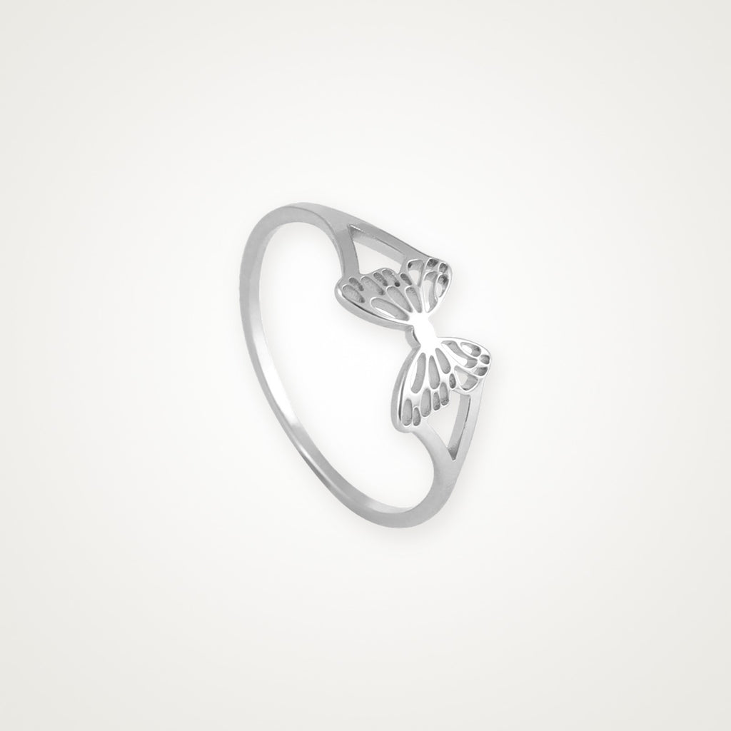 Anillo Mariposa fina plateado