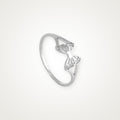 Anillo Mariposa fina plateado
