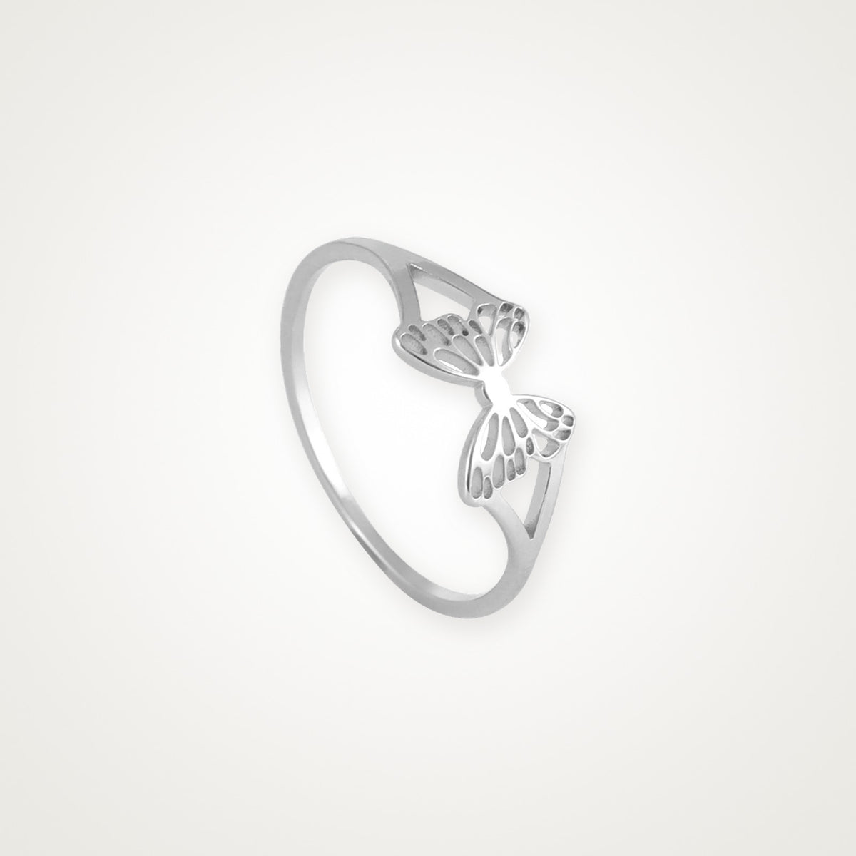 Anillo Mariposa fina plateado