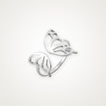 Anillo Mariposa grande plateado