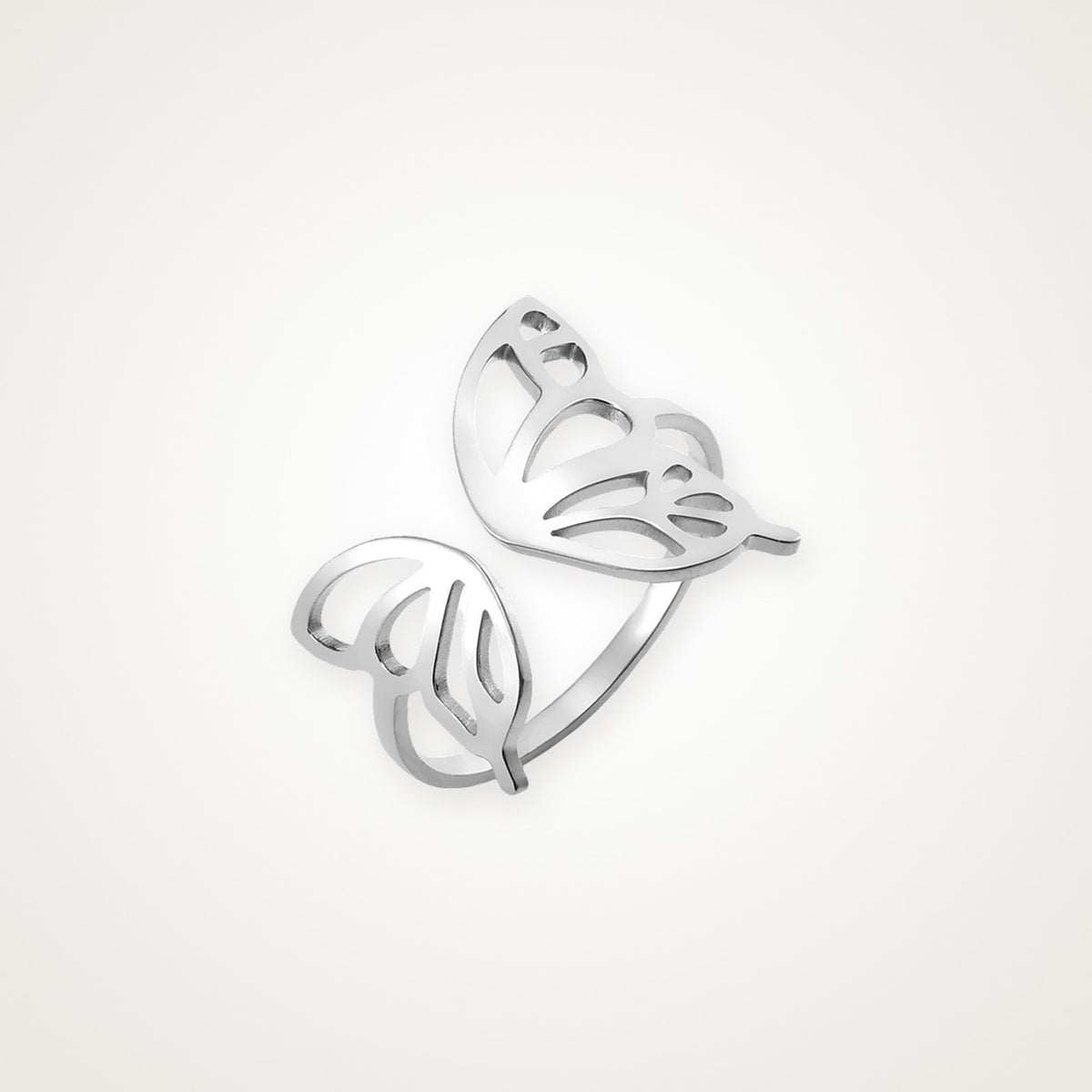 Anillo Mariposa grande plateado