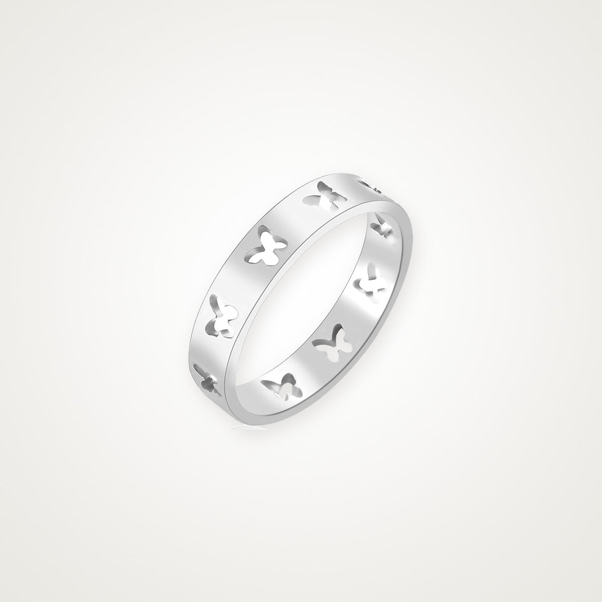 Anillo Mariposas plateado