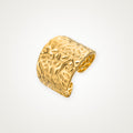 Anillo Martillado ancho dorado