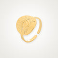 Anillo Medalla de ojo dorado