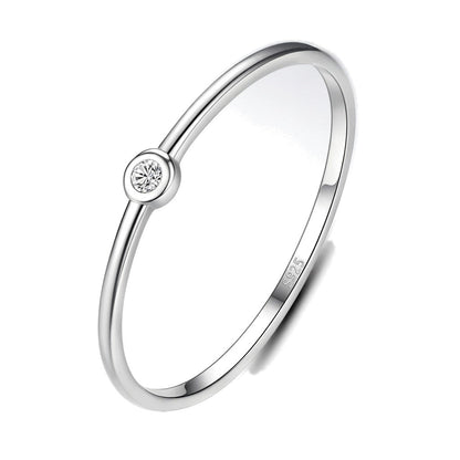 Anillo Minimalista con Mini Zirconia