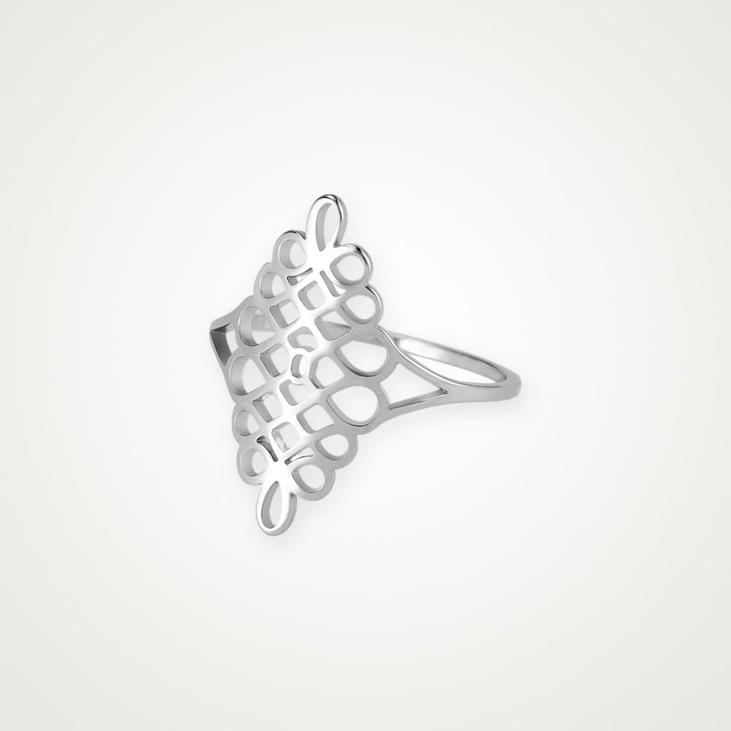 Anillo Nudo grande plateado