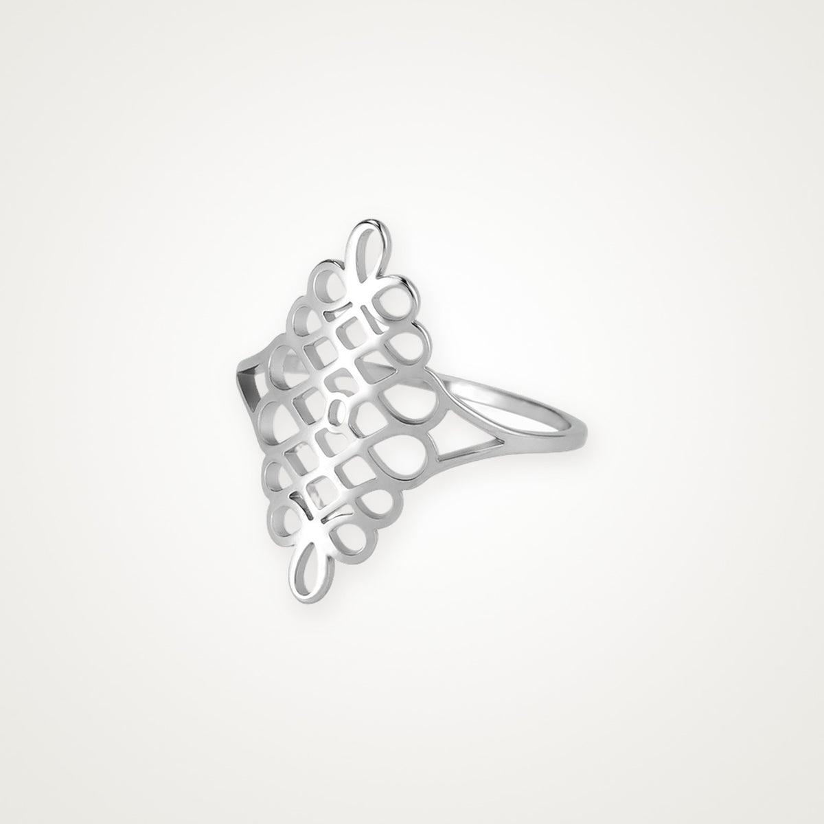Anillo Nudo grande plateado