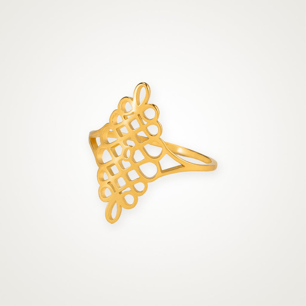 Anillo Nudo grande dorado