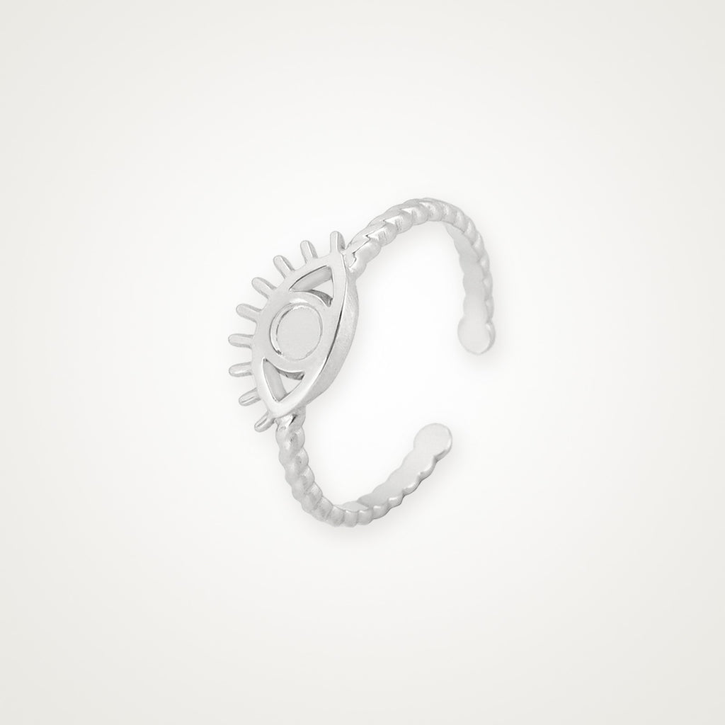 Anillo Ojo de la suerte plateado