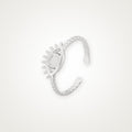 Anillo Ojo de la suerte plateado