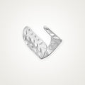 Anillo Ola martillada plateado