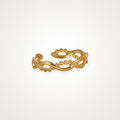 Anillo Onda de bolitas dorado