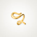 Anillo Onda escultural dorado