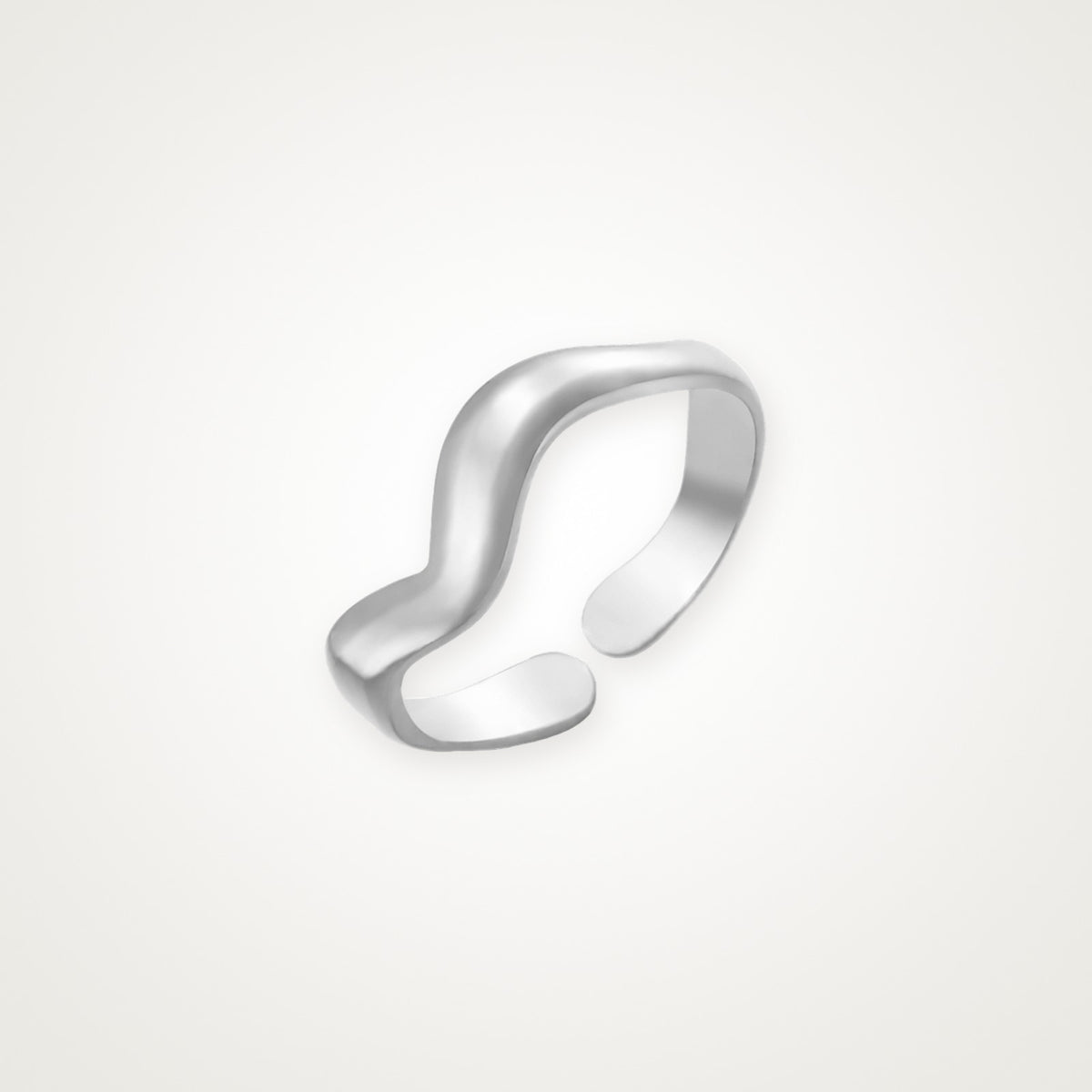 Anillo Onda lisa plateado