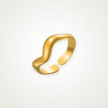 Anillo Onda lisa dorado