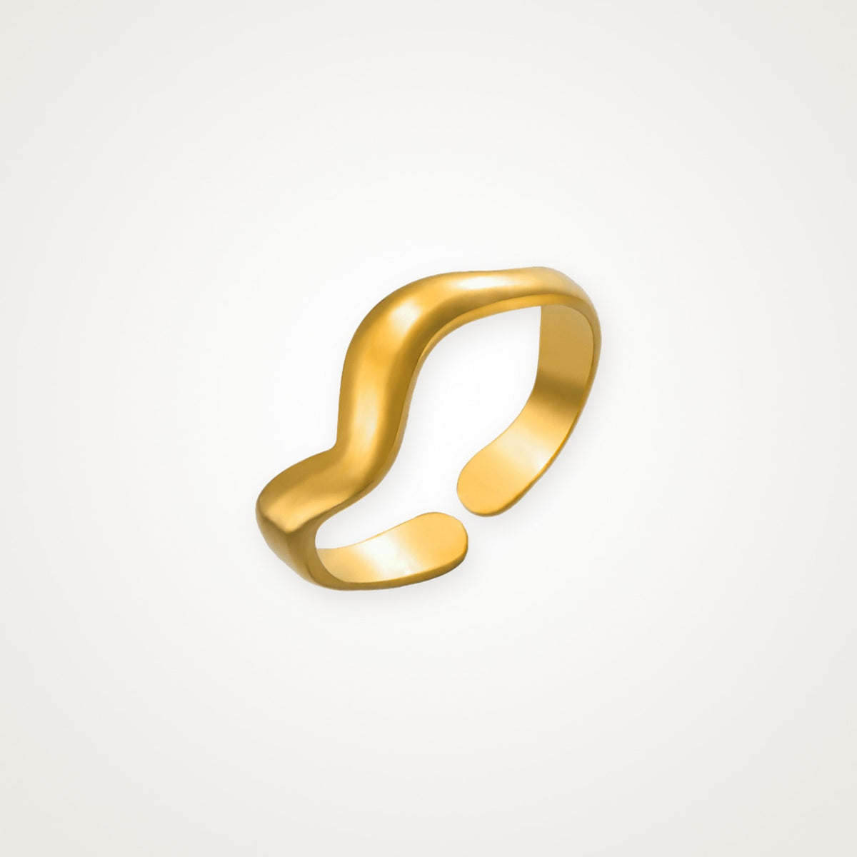 Anillo Onda lisa dorado