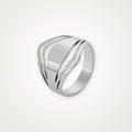 Anillo Ondas caladas plateado
