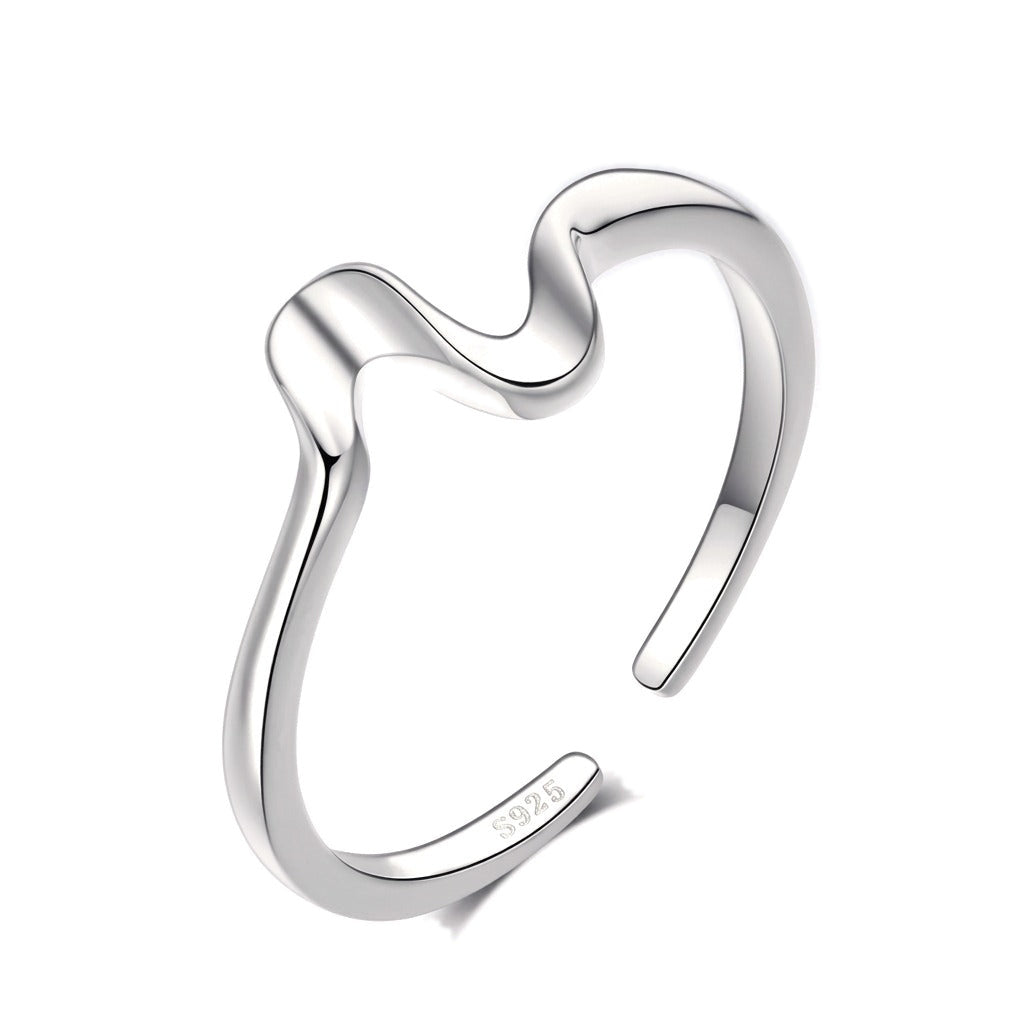 Anillo Ondas en S Ajustable