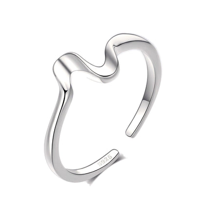 Anillo Ondas en S Ajustable