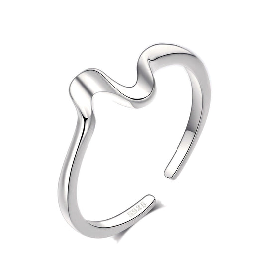 Anillo Ondas en S Ajustable