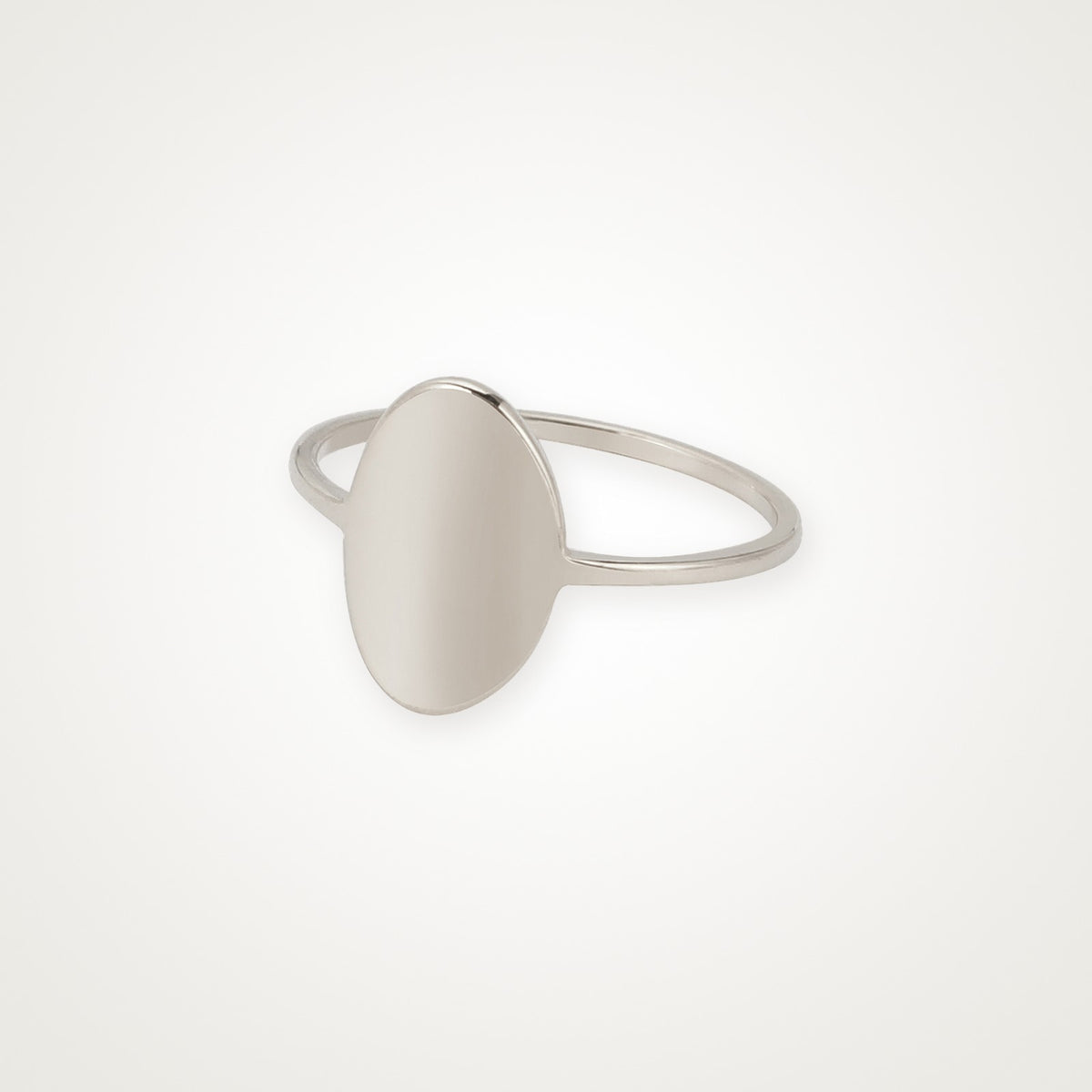 Anillo Óvalo plateado