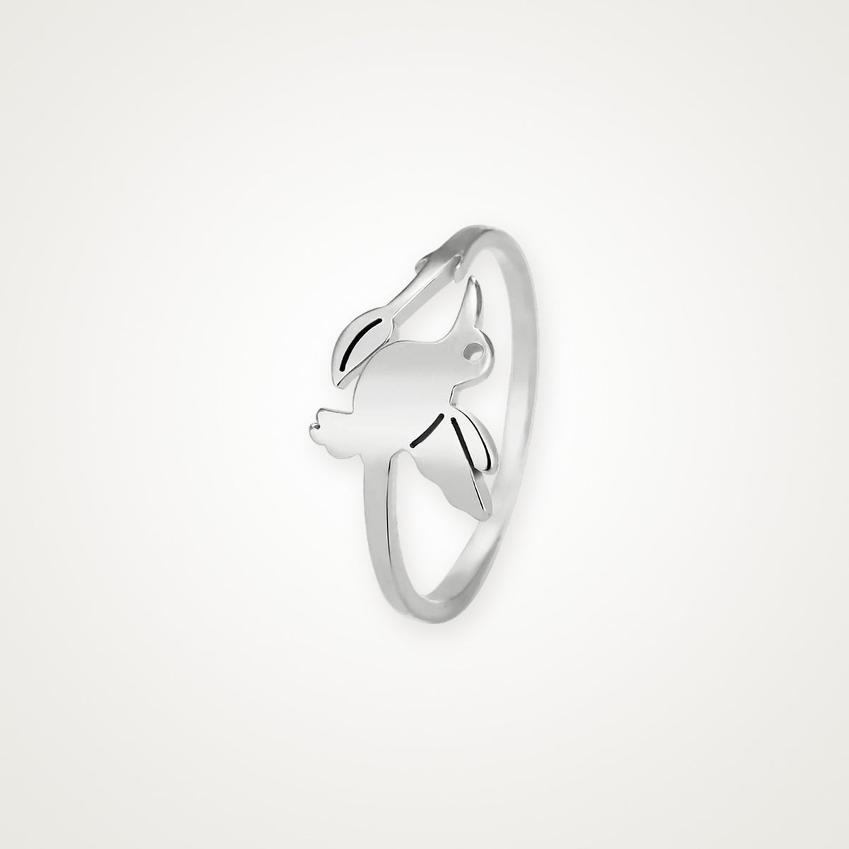 Anillo Pajarito plateado