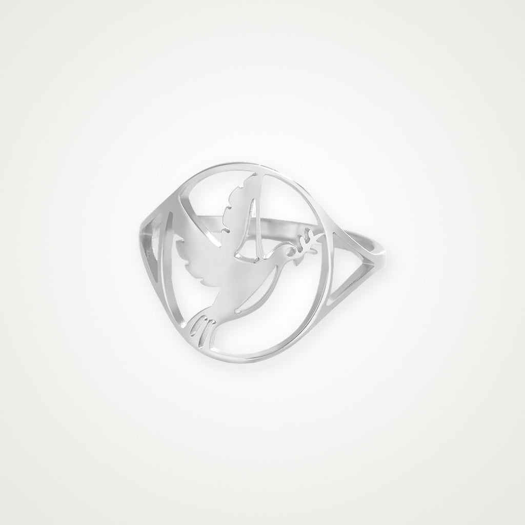 Anillo Paloma plateado