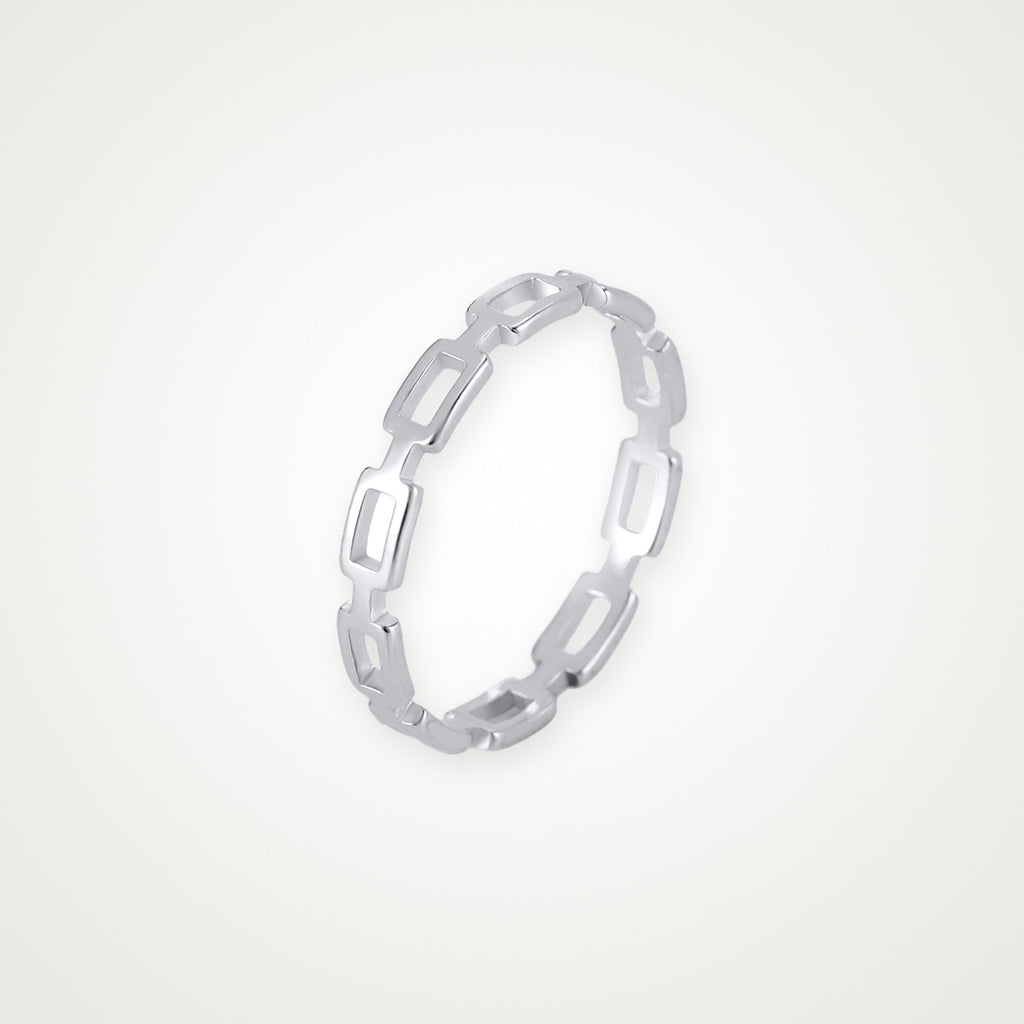 Anillo Paperclip plateado