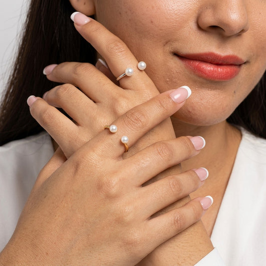 Anillo Perla de Agua Dulce Ajustable