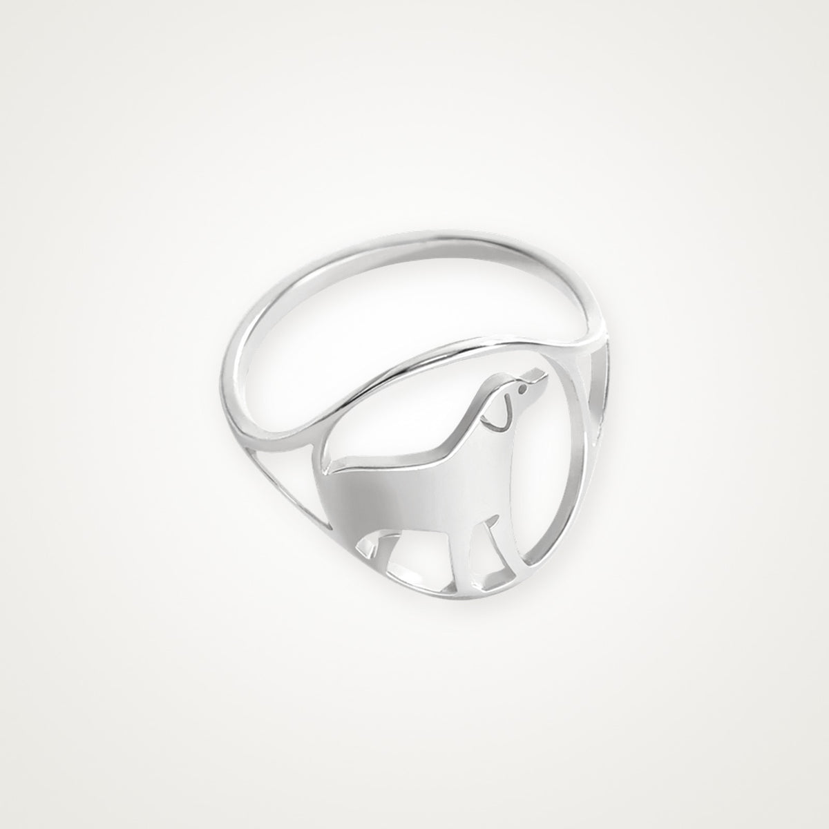Anillo Perrito plateado