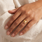 Anillo Perrito dorado puesto