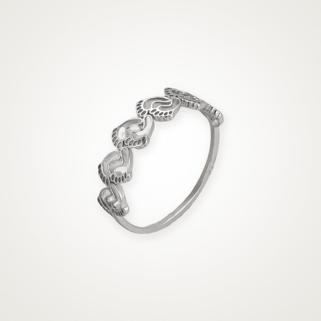 Anillo Piecitos plateado