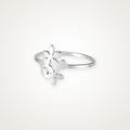 Anillo Ramito de flores plateado