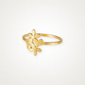 Anillo Ramito de flores dorado