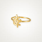 Anillo Ramito de flores dorado
