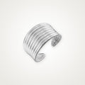 Anillo Rayas plateado
