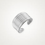 Anillo Rayas plateado