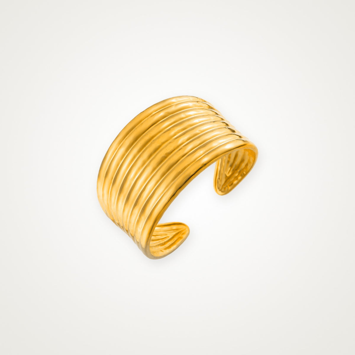Anillo Rayas dorado
