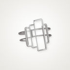 Anillo Rectángulos plateado
