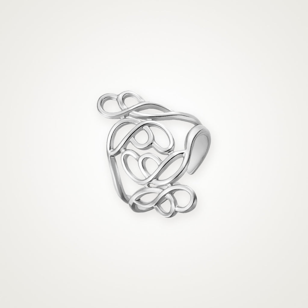 Anillo Remolinos plateado