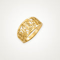 Anillo Rosas caladas dorado
