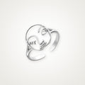 Anillo Rostro plateado