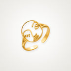 Anillo Rostro dorado