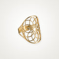 Anillo Semilla de la vida dorado