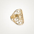 Anillo Semilla de la vida dorado
